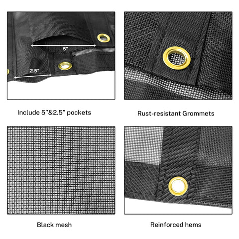 SUMORISE 7'X18' tarp double-stitched edges prevent wear and extend life