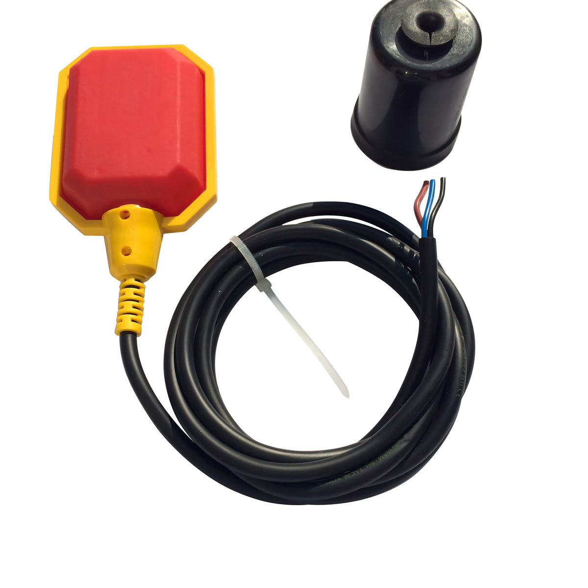 Sump Alarm float switch action shows reliable water level control for sump pumps
