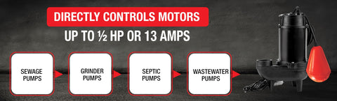 Sump Alarm Sludge Boss float switch with 100 ft lead for extended reach in tanks.