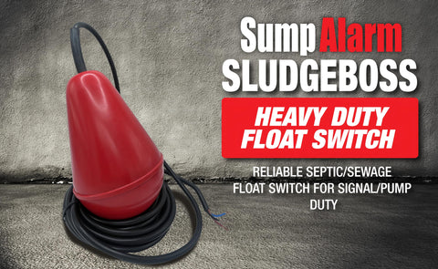 Sump Alarm Sludge Boss float switch with 33 ft lead for larger tanks.