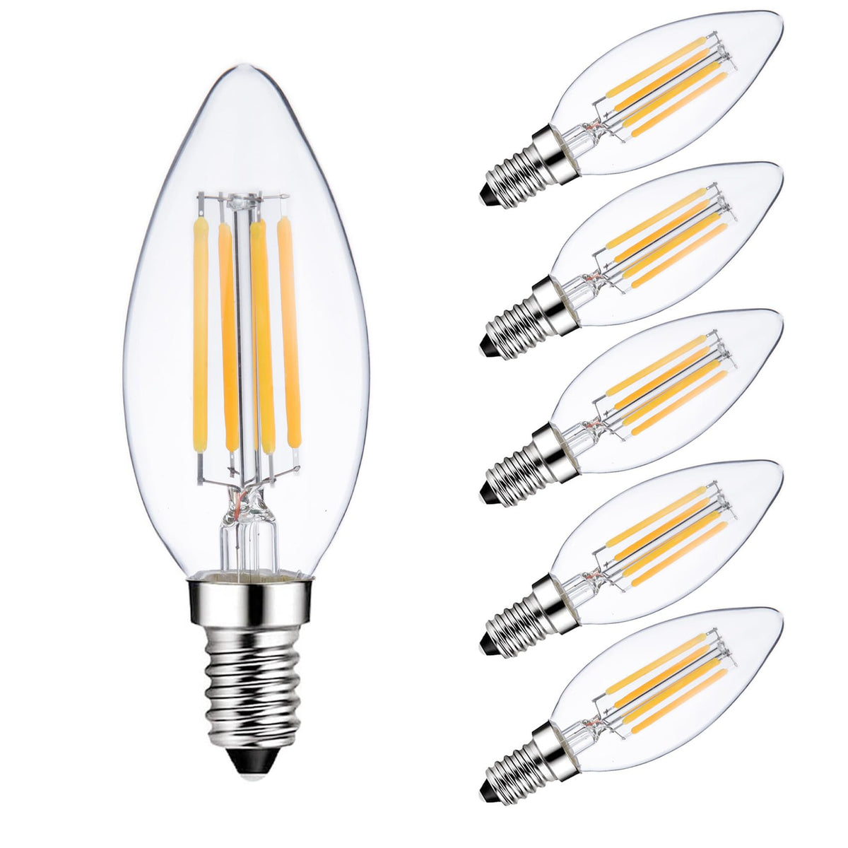 Sunaiony E14 warm white 2700K filament bulb for cozy ambience.