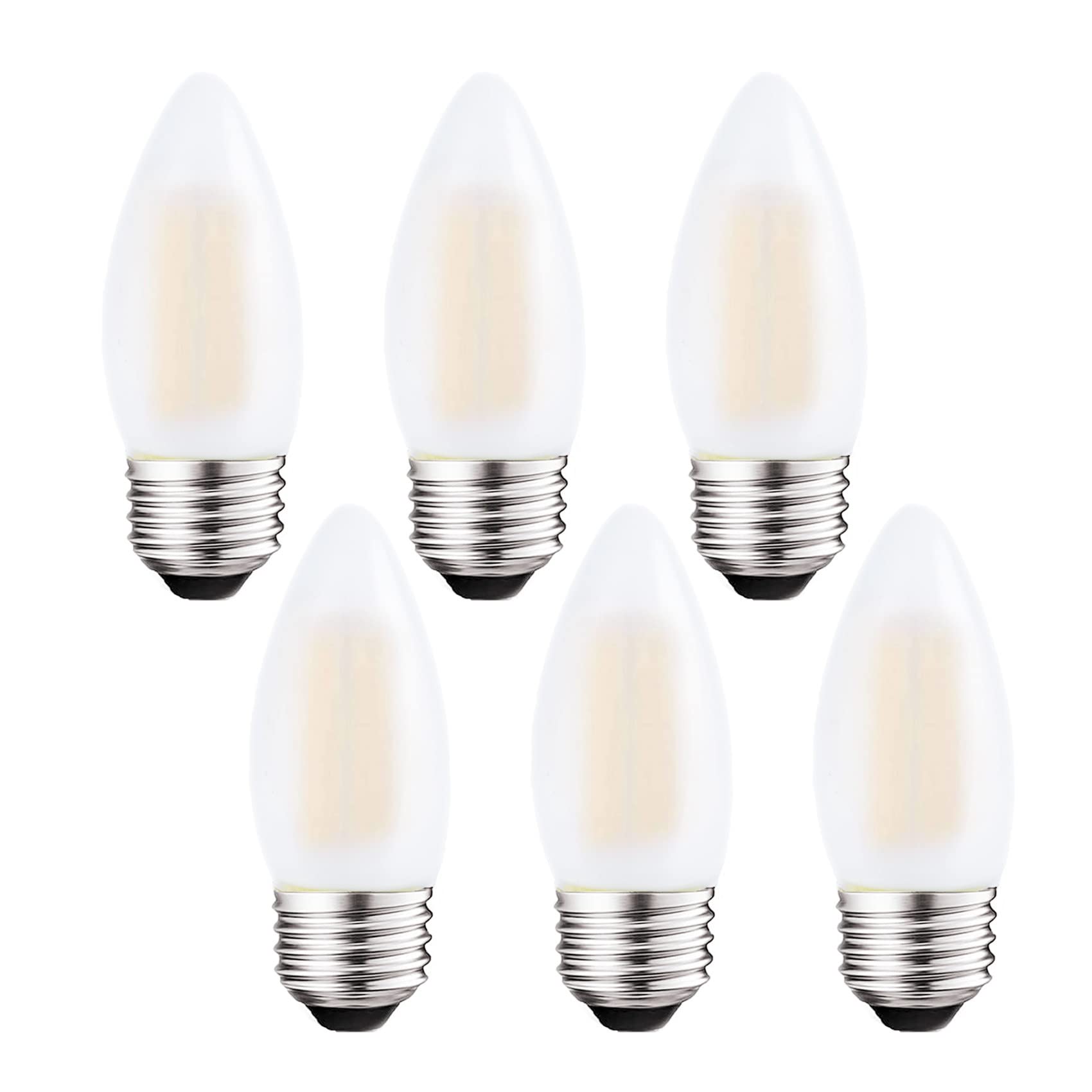 Sunaiony E26 LED candle bulbs pack for easy chandelier installation with classic style.