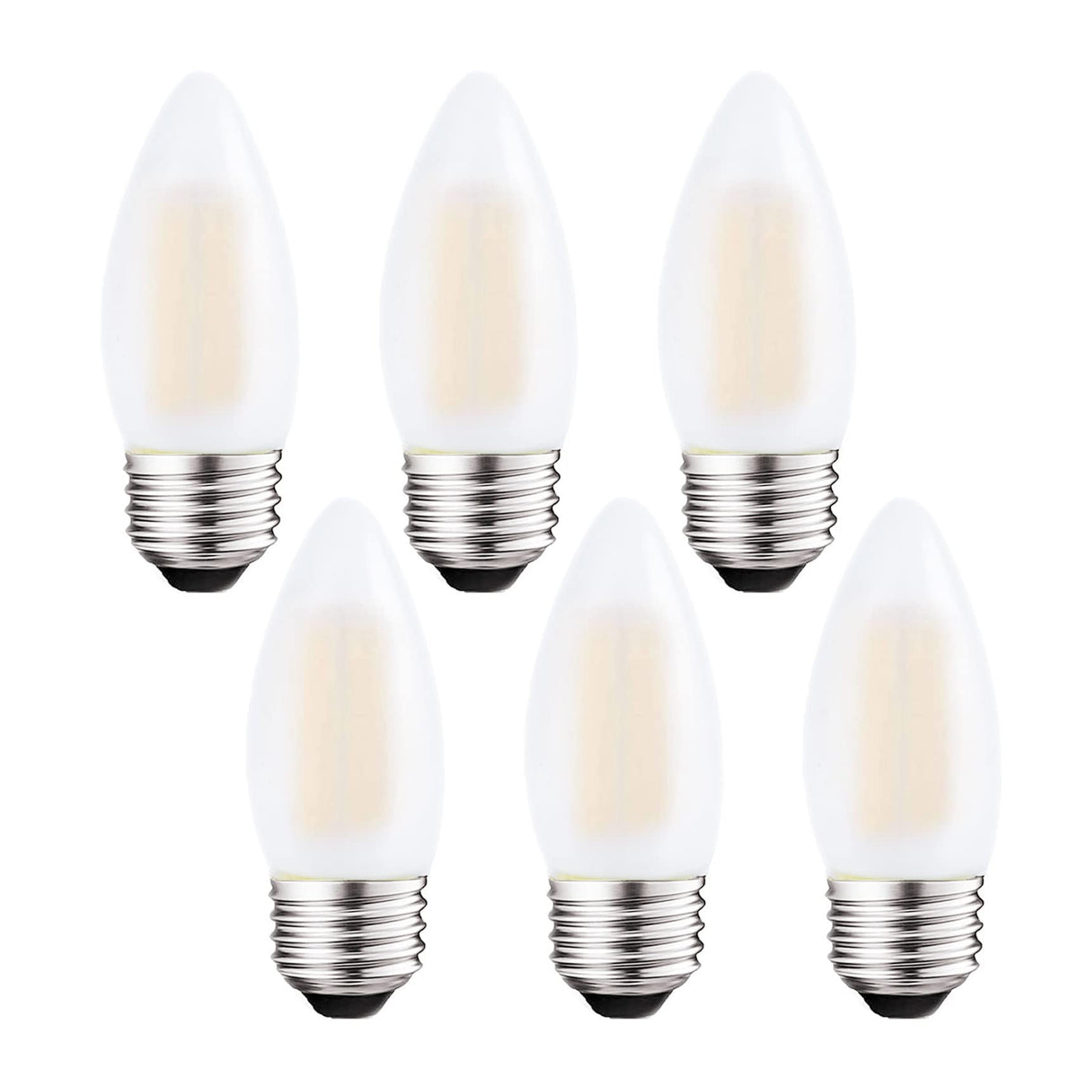 Sunaiony E26 LED candle bulbs pack for easy chandelier installation with classic style.