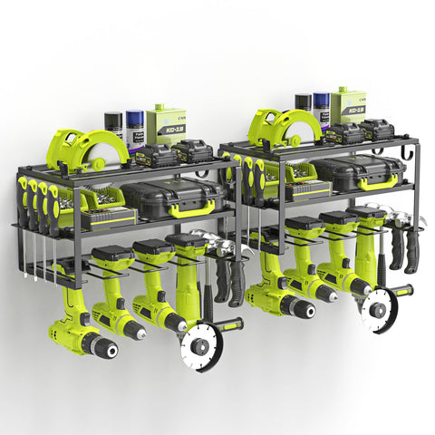 SUNALLY 3-Tier Tool Organizer on wall maximizing storage space