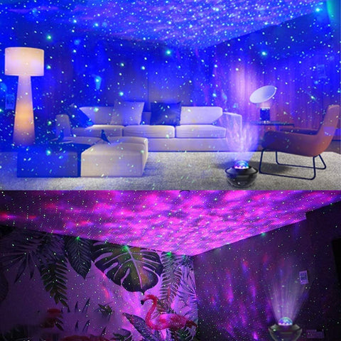 Sunbox Star Projector party lighting enhances gatherings with dynamic patterns.