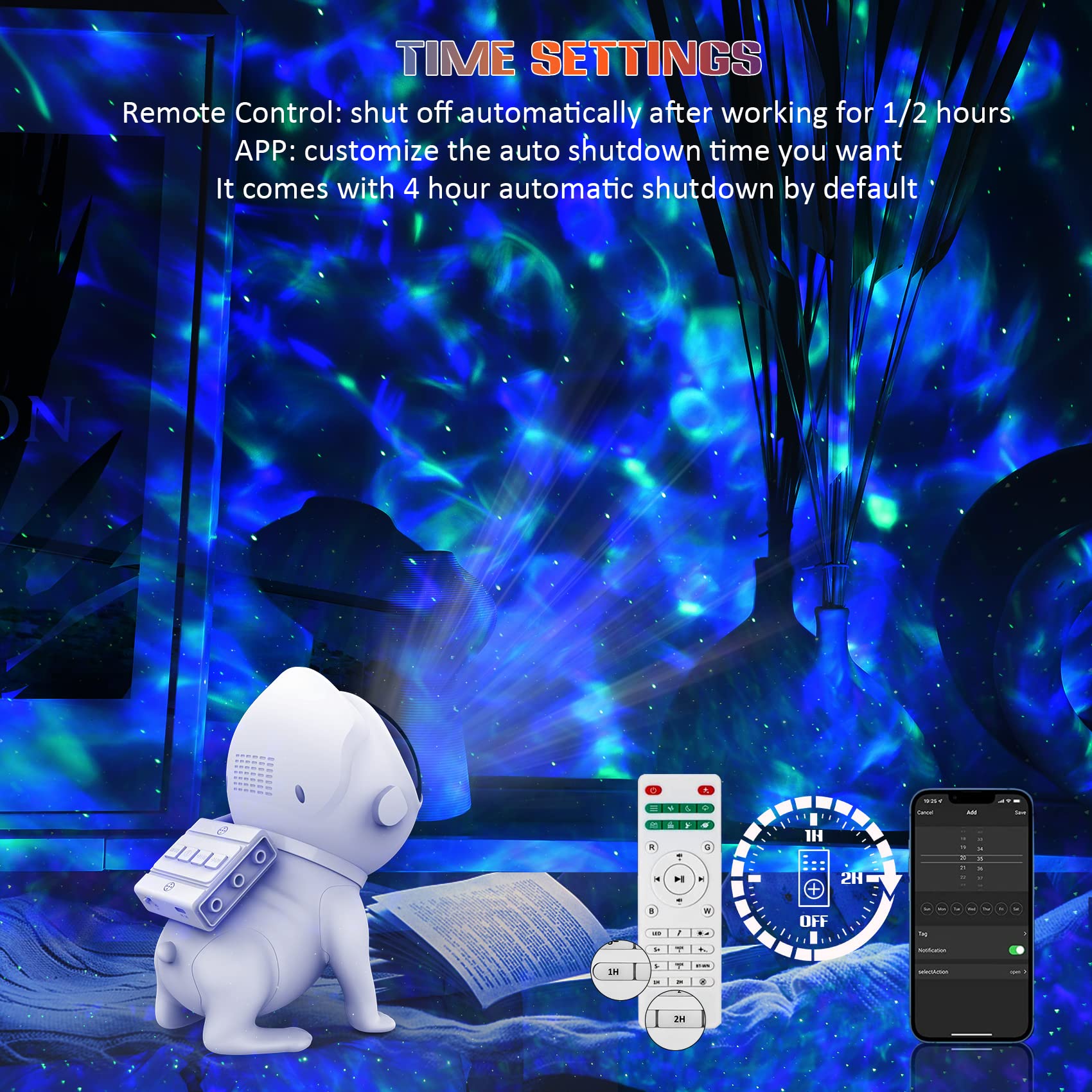 Sunbox Night Light with timer supports energy efficient use.