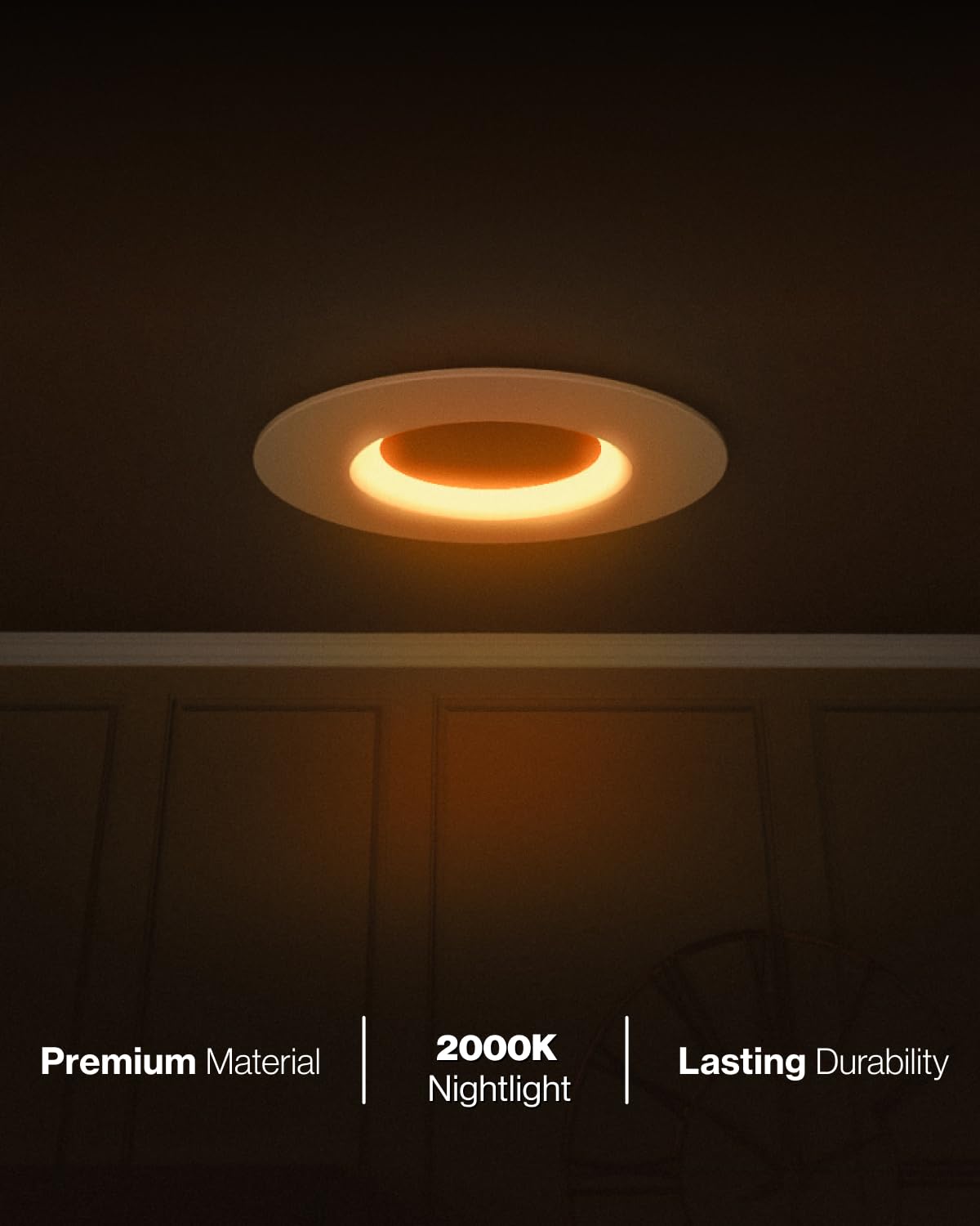 Sunco recessed fixture suitable for damp locations in living rooms and bedrooms