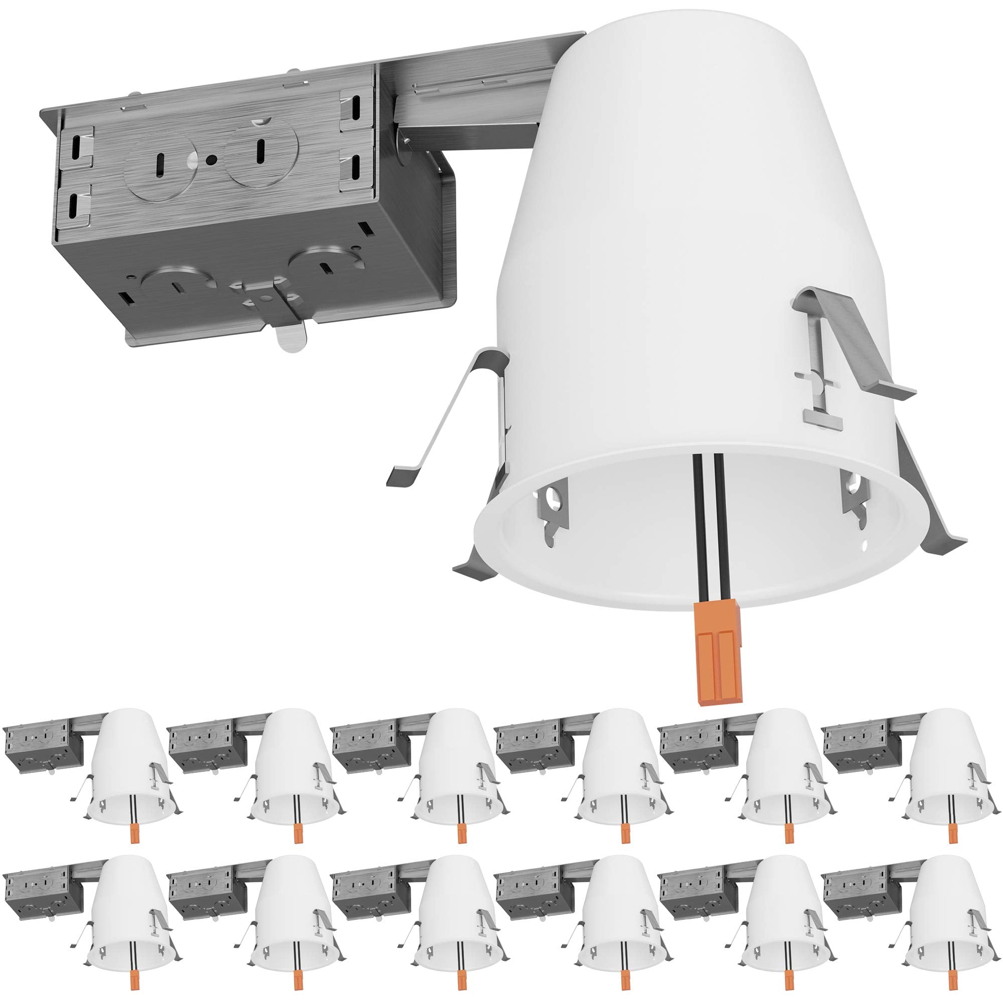 Sunco 12-pack 4-inch recessed housing can for quick ceiling retrofit