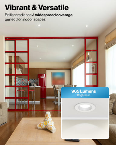 Sunco dimmable 4-inch LED downlight enabling precise mood lighting.
