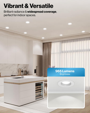 Sunco 12-pack 6-inch LED recessed light damp-rated for kitchens and baths.