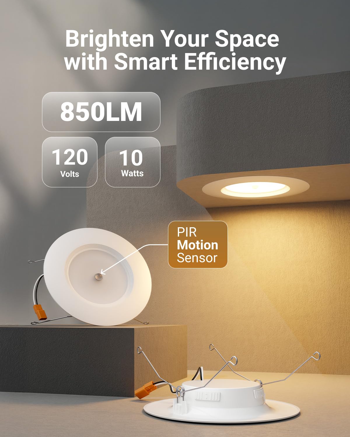 Sunco 2-pack retrofit LED can lights for quick ceiling upgrades.