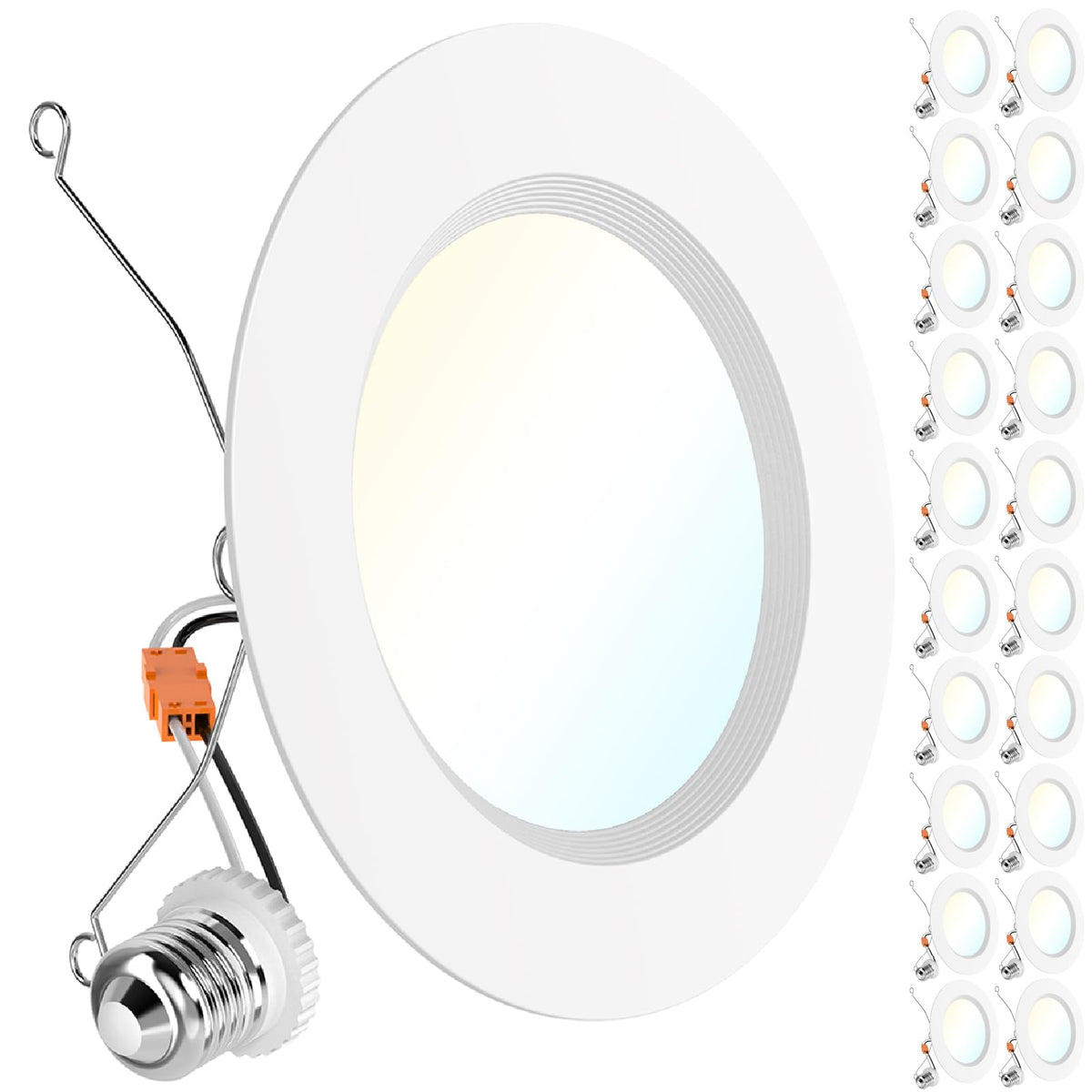 Sunco 20-pack 6-inch LED downlight for bright kitchen and living room illumination.