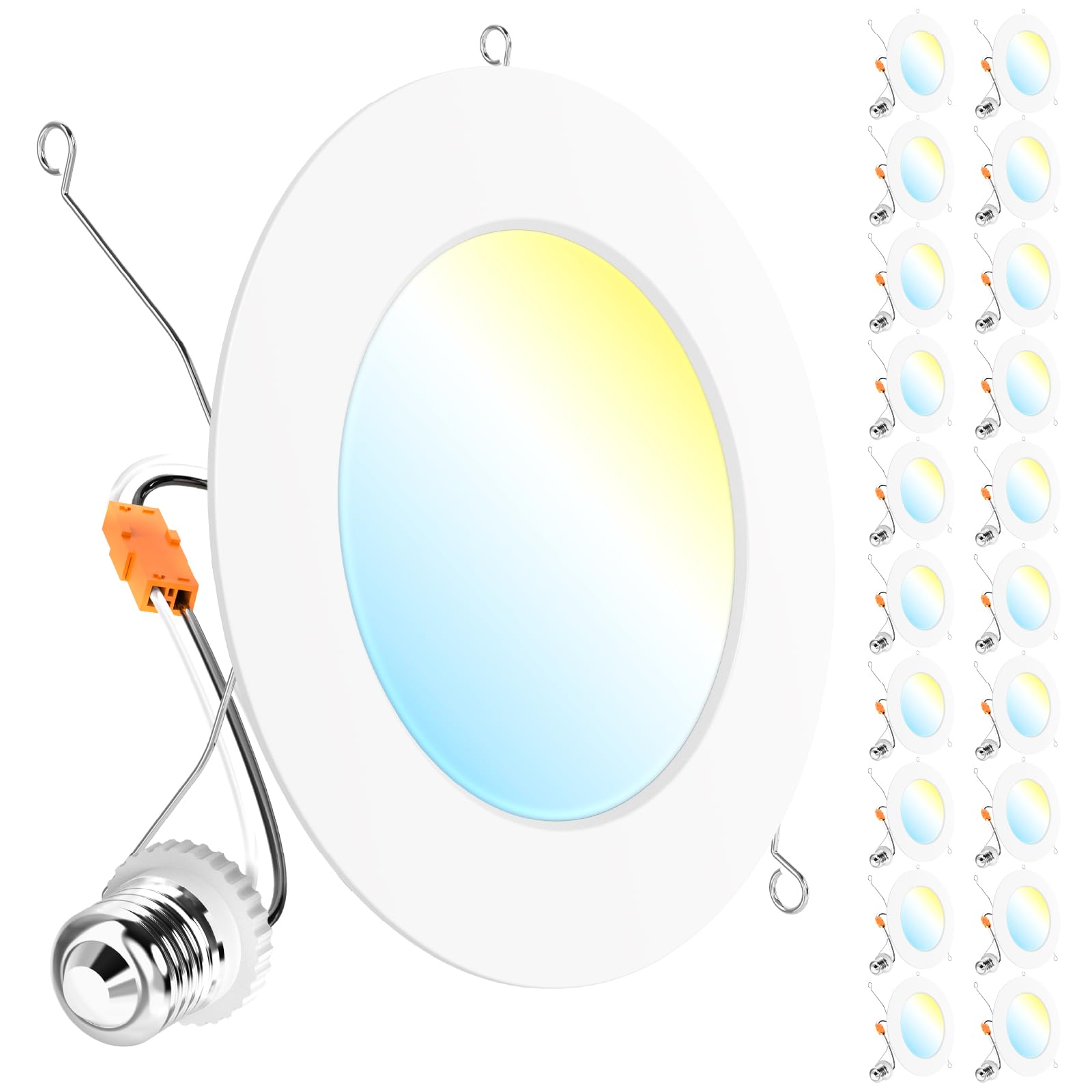 Sunco 20-pack retrofit LED downlight 6-inch for fast ceiling upgrades.