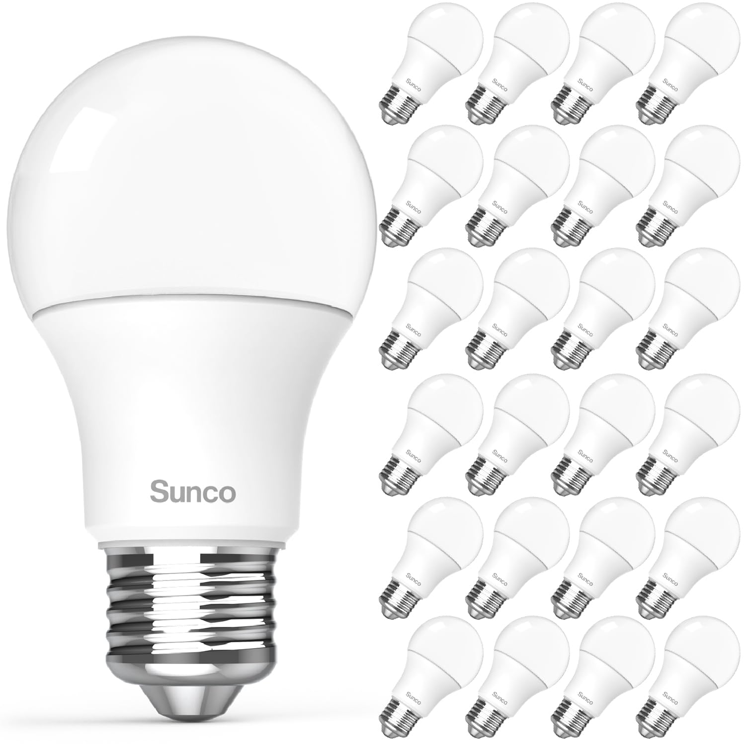 Sunco 24-pack A19 LED bulbs bulk-pack for easy replacement