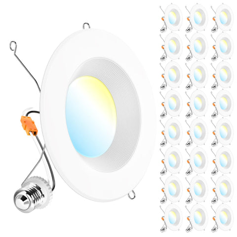 Sunco Lighting 6-inch retrofit LED with baffle trim for a clean ceiling finish