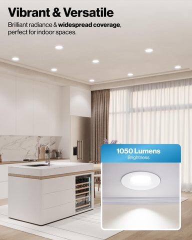 Sunco Lighting damp-rated 6-inch recessed lights for bathrooms and kitchens