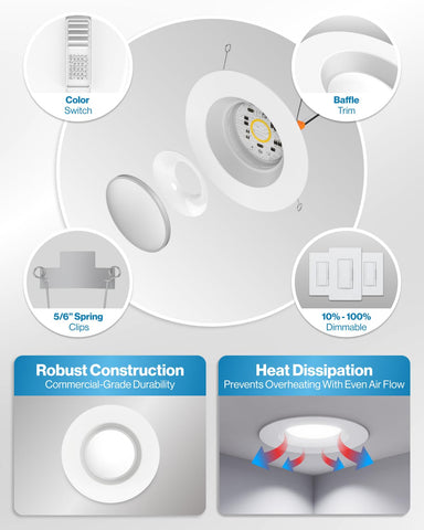 Sunco Lighting 6-inch retrofit LED offers five CCT options for mood tuning