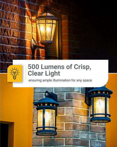 Sunco 2700K CRI90 warm filament LED bulb for inviting outdoor ambiance