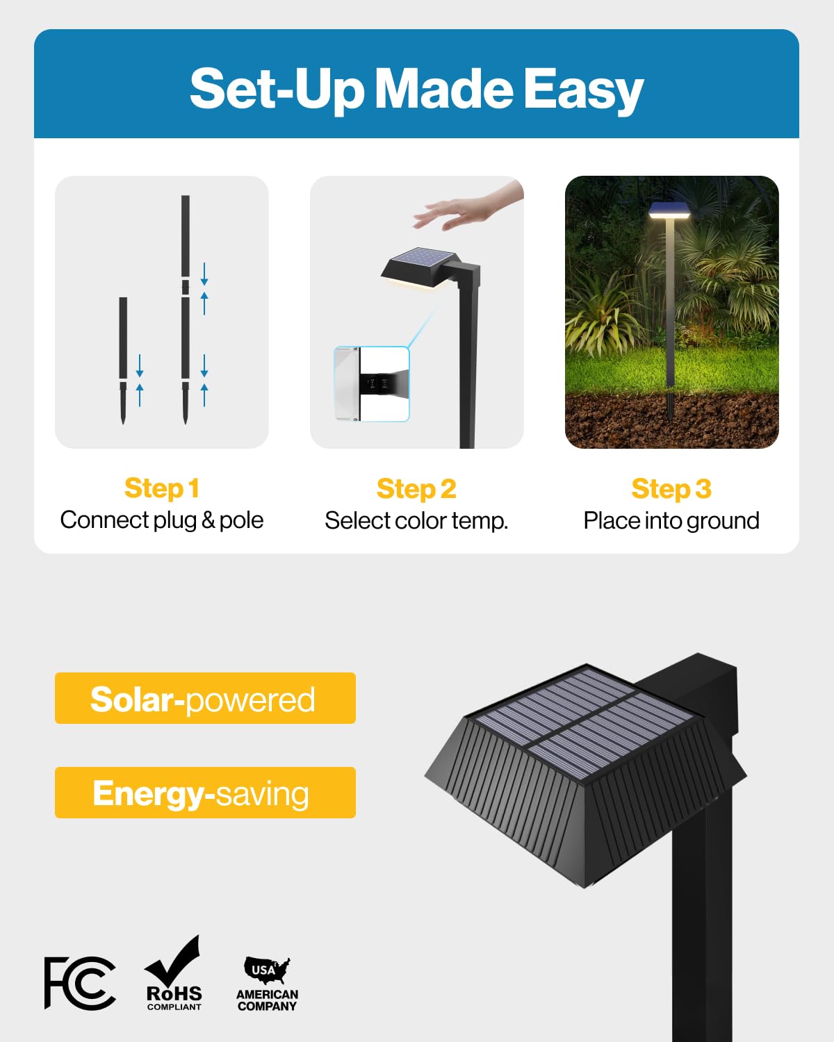 Sunco 3CT path light at 7000K provides bright cool illumination for driveways.