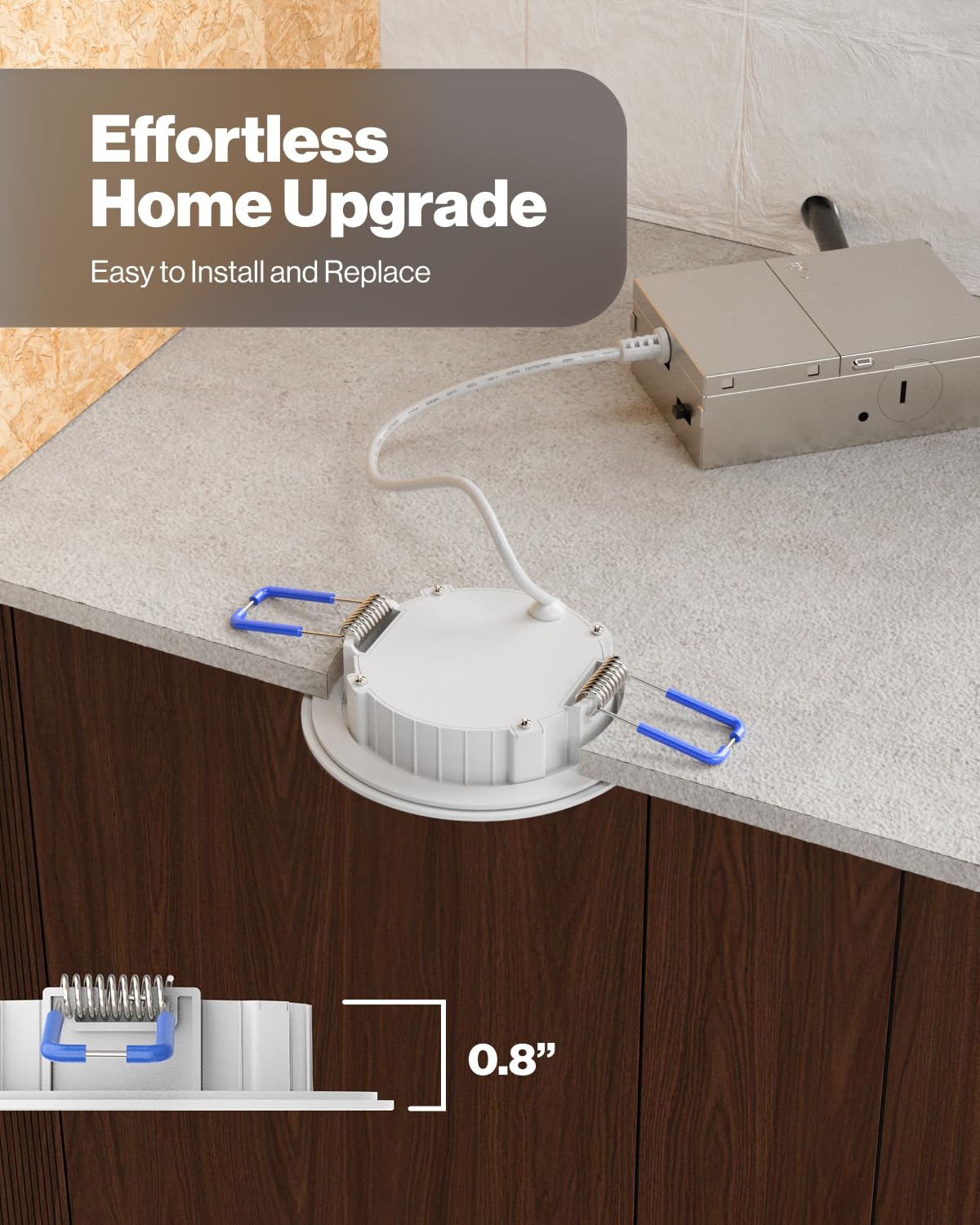 Sunco 3in dimmable downlight demonstrating smooth brightness levels.