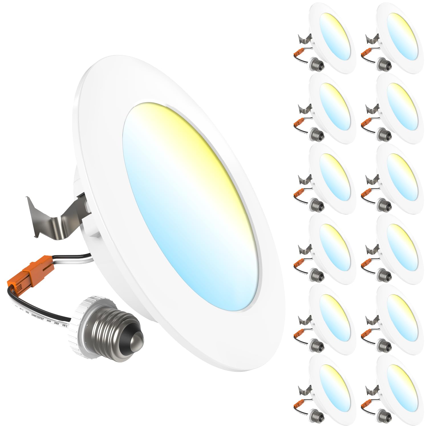 Sunco 4in flat downlight front view for clean recessed lighting