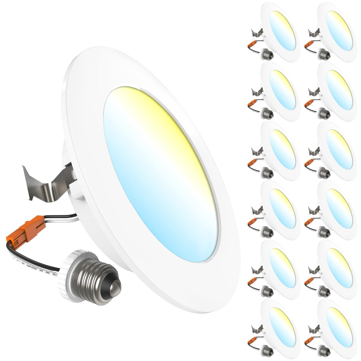 Sunco 4in flat downlight front view for clean recessed lighting