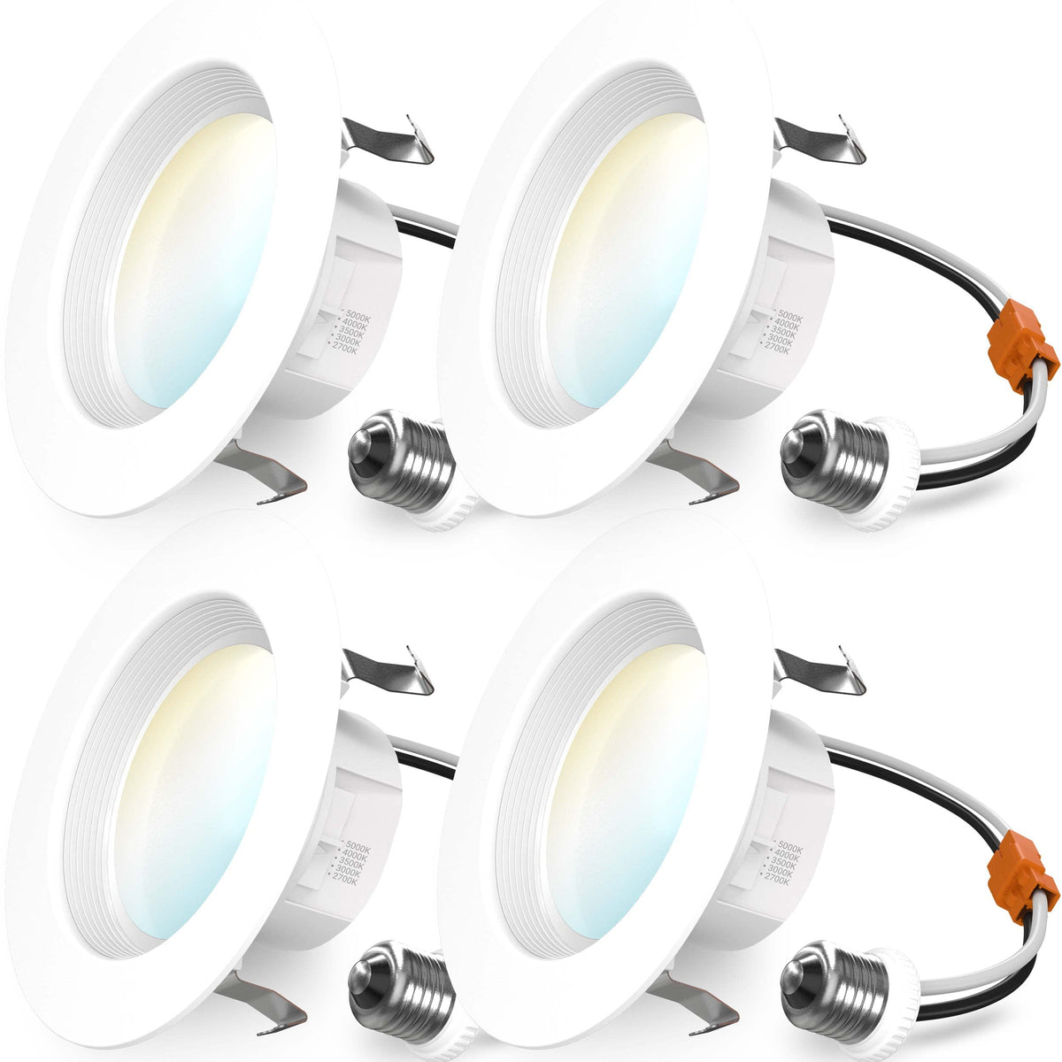 Sunco 4in LED downlight with baffle trim delivering bright, even kitchen lighting.