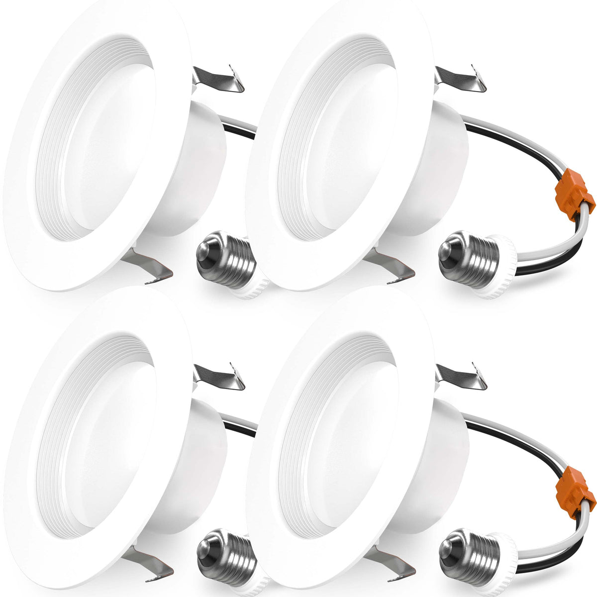 Sunco 4-inch LED recessed light with baffle trim for clean ceiling illumination
