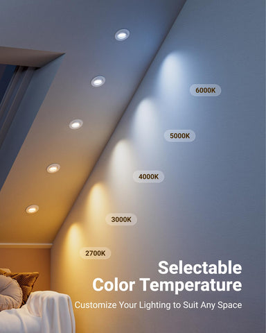 Sunco 4-inch recessed light with J-Box for easy wiring.