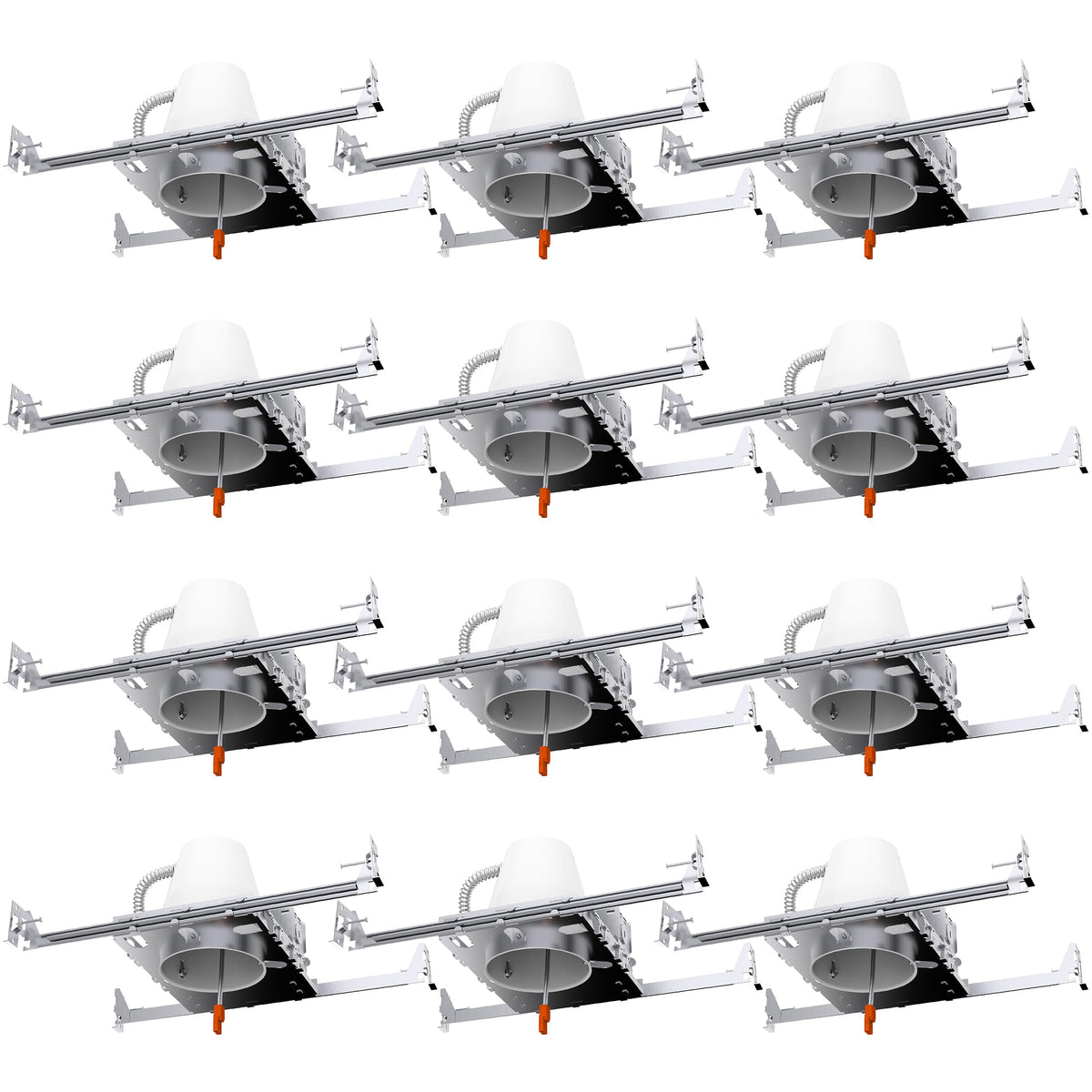 Sunco Lighting 4-inch can light housing for new construction, airtight and IC rated.