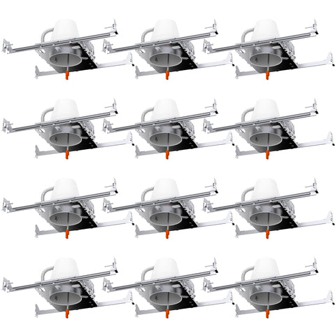 Sunco Lighting 4-inch can light housing for new construction, airtight and IC rated.