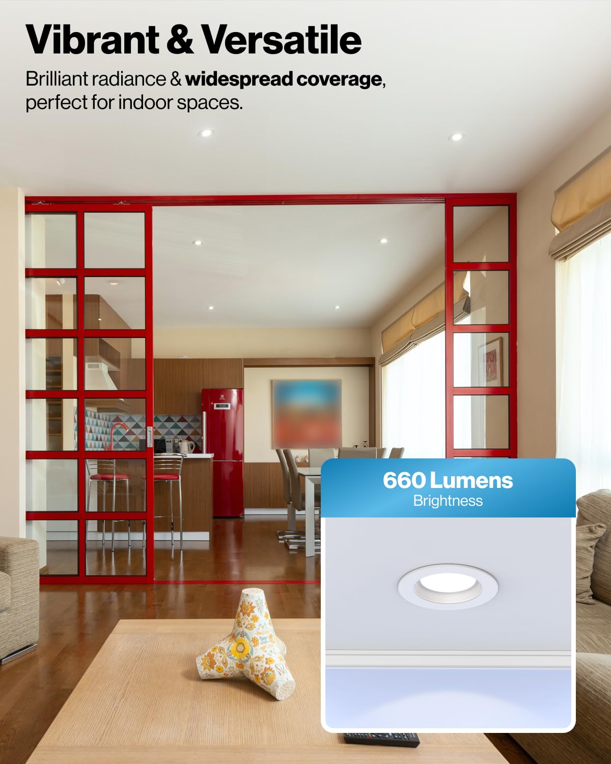 Sunco Lighting 4-inch LED downlight demonstrates dimmable control for mood lighting
