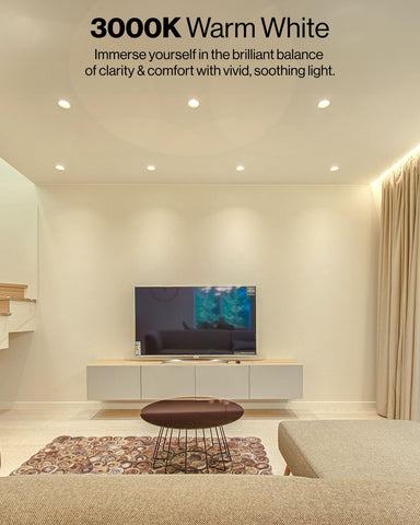 Sunco Lighting 4-inch downlight emits warm 3000K light for cozy home ambiance