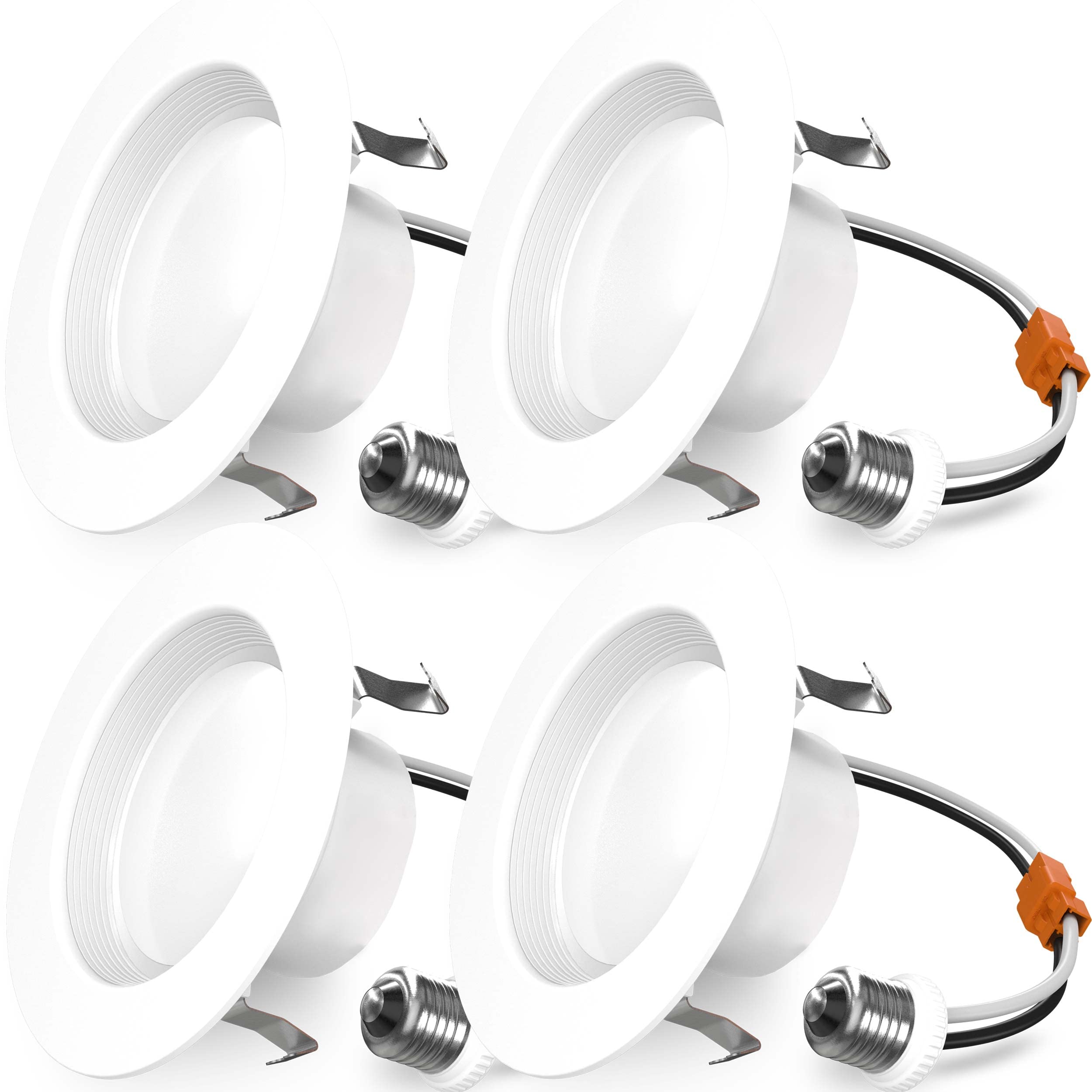 Sunco 4-inch recessed light with baffle trim for clean ceiling aesthetics.