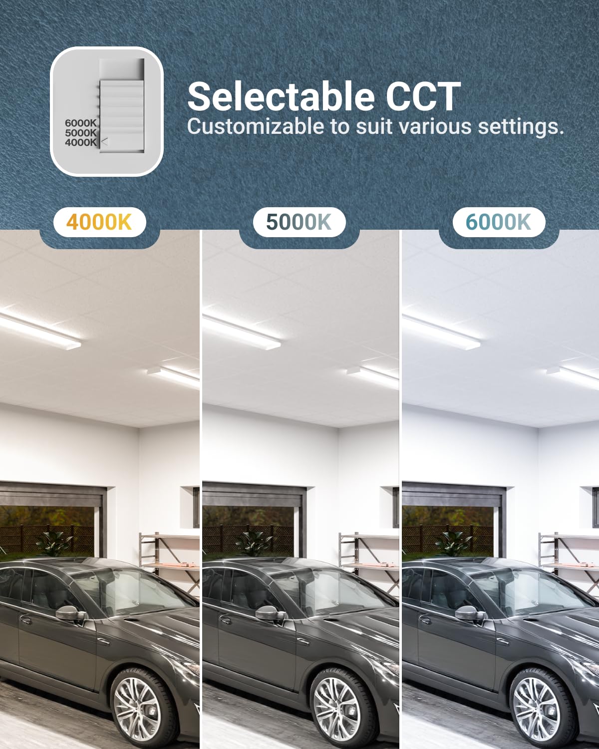 Sunco 5000K daylight option for natural-bright spaces