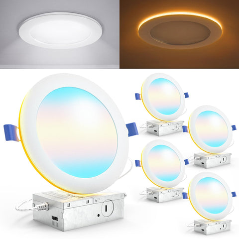 Sunco 6-inch LED recessed light with night light for ambient and task lighting.