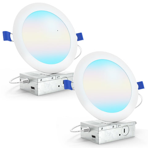 Sunco 6-inch LED recessed light with slim profile and junction box for easy install.