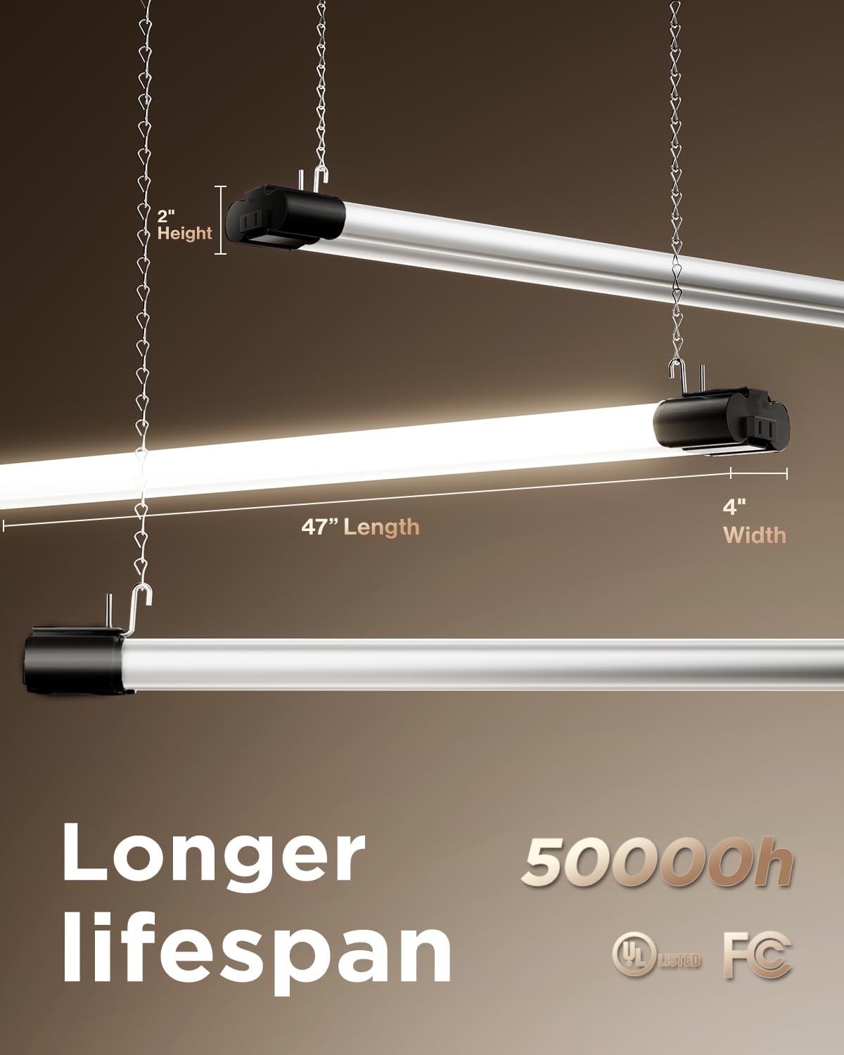 Sunco 6000K daylight deluxe lighting promotes clear task visibility.