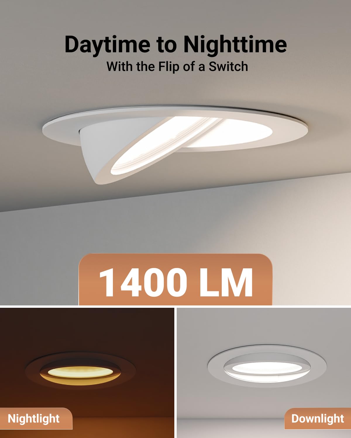 Sunco 6-inch gimbal downlight dimmable control for customizable brightness