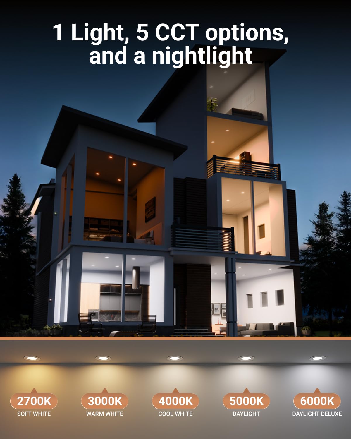 IC-rated Sunco gimbal downlight safe around insulation in attic spaces