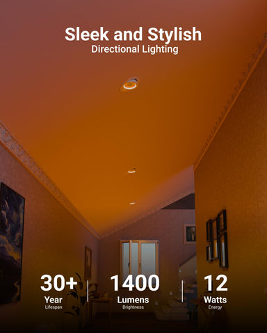 Sunco Lighting night-light mode in operation for subtle ambient evenings