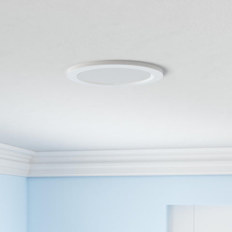Sunco Lighting recessed downlight with selectable CCT switch for flexible ambience.