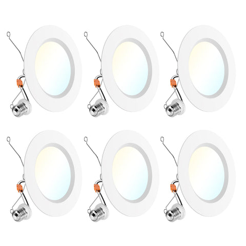 Sunco 6-inch LED recessed retrofit pack for bright kitchen lighting