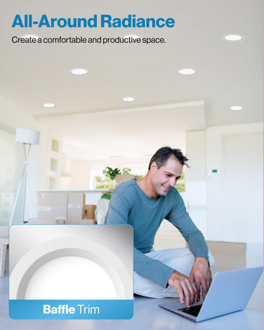 Sunco 6-inch slim downlight, dimmable for flexible mood lighting.