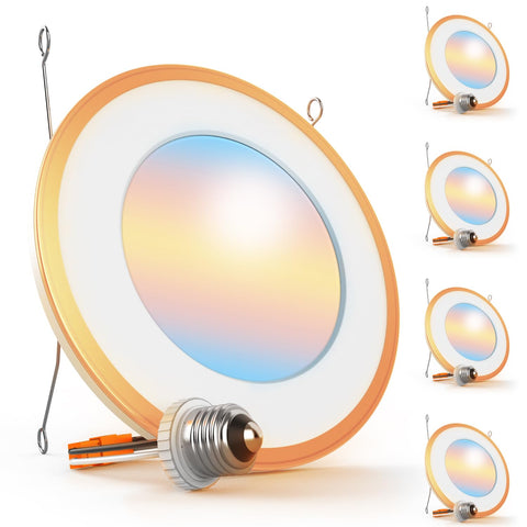 Sunco 6-inch can light installation with easy E26 base boosts setup efficiency.