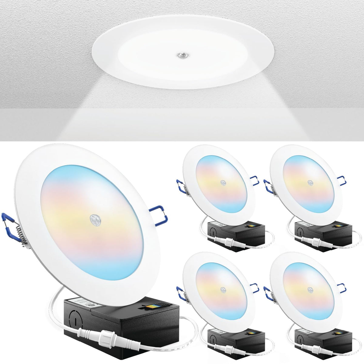 Sunco 6-inch motion sensor downlight lights entryways with hands-free convenience