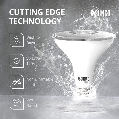 Sunco 6 inch recessed can compatible PAR38 LED bulb