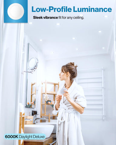 Sunco 6-inch slim downlight with junction box for clean ceiling integration.