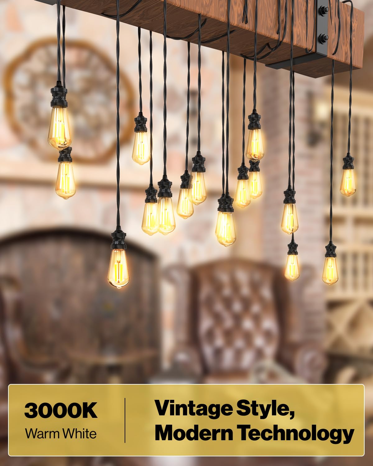 Sunco 75W-equivalent LED Edison bulbs with E26 base for chandeliers