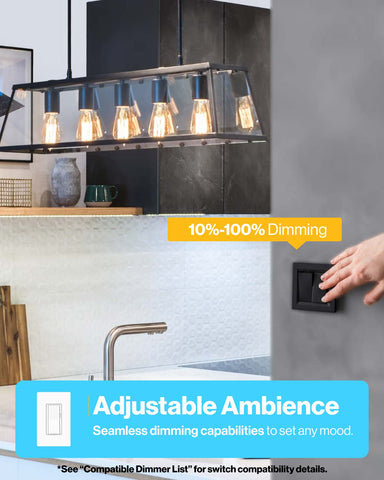 Sunco 800 lumens brightness in an ST64 LED bulb for strong, efficient light.